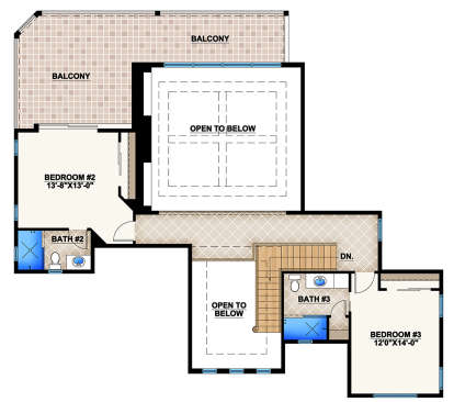 Second Floor for House Plan #207-00003