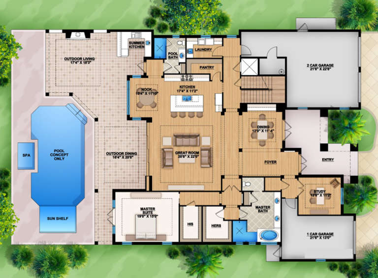 House Plan House Plan #16938 Drawing 1