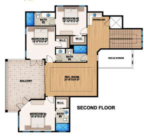 Floorplan 2 for House Plan #207-00004