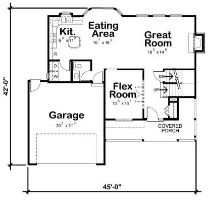 Floorplan 1 for House Plan #402-01444