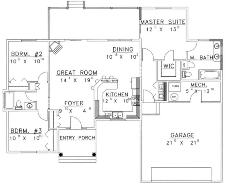 House Plan House Plan #1694 Drawing 1