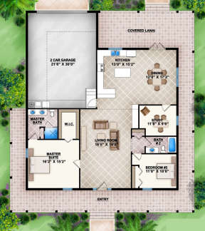 Floorplan 1 for House Plan #207-00007