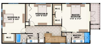 Floorplan 2 for House Plan #207-00009