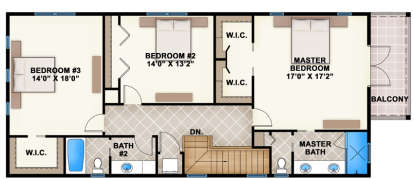 Floorplan 2 for House Plan #5565-00182