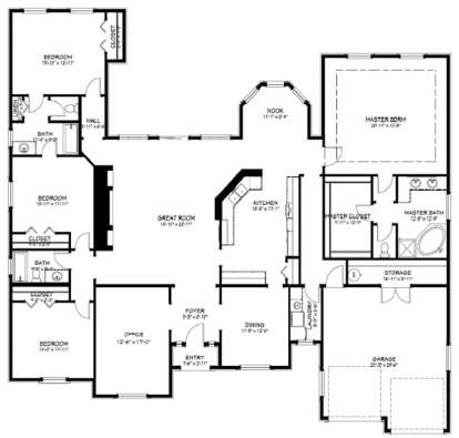 Floorplan 1 for House Plan #9940-00012