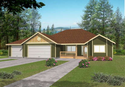 3 Bed, 2 Bath, 1740 Square Foot House Plan - #039-00354