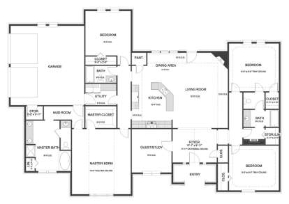 Floorplan 1 for House Plan #9940-00013