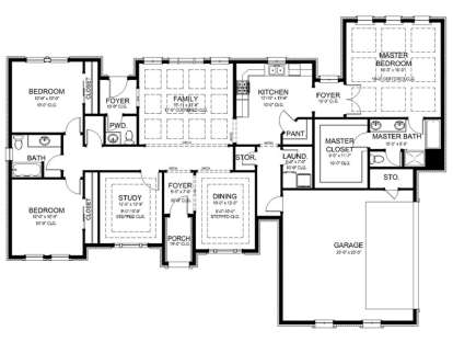 Floorplan 1 for House Plan #9940-00014