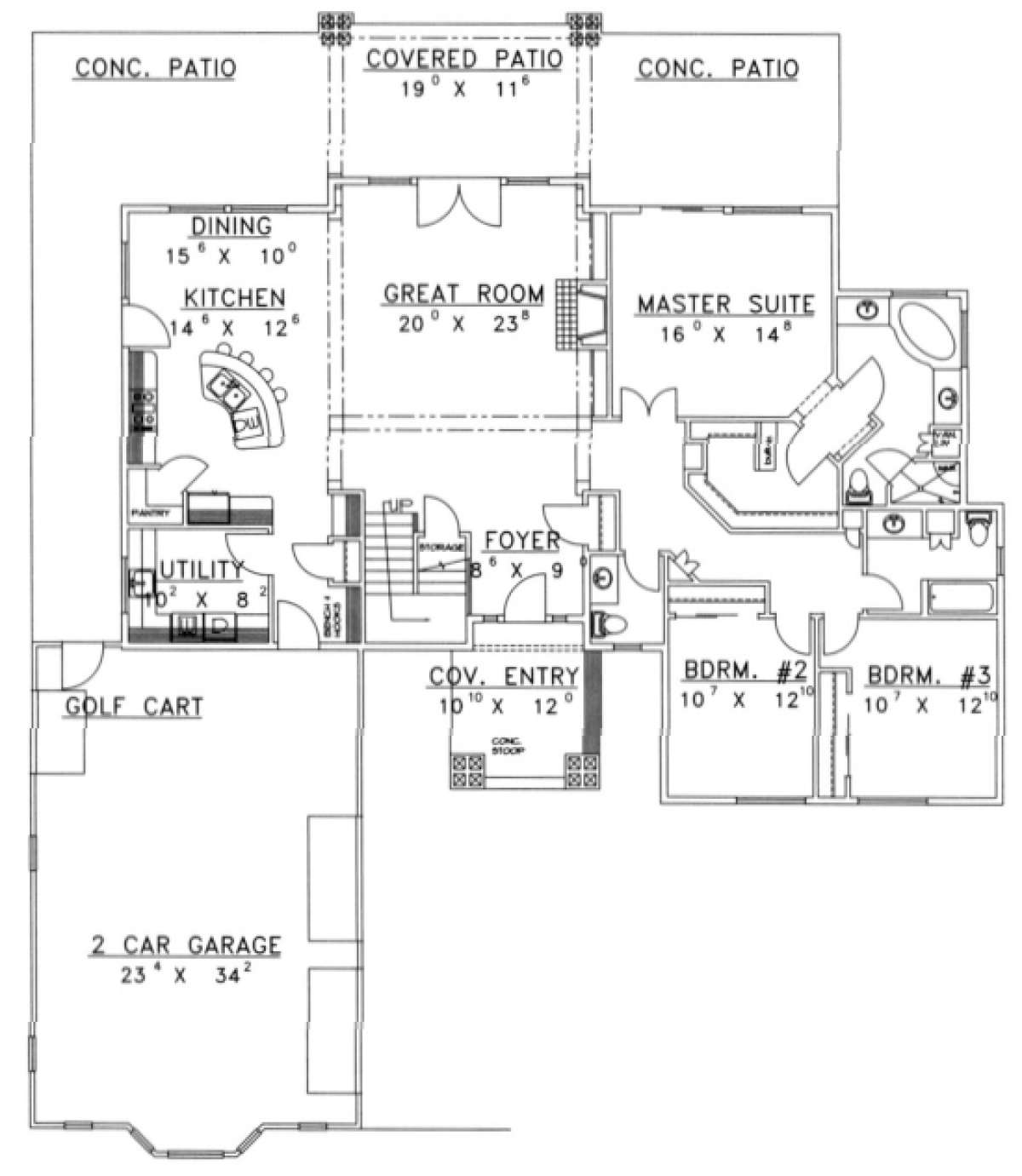 Main Floor for House Plan #039-00355