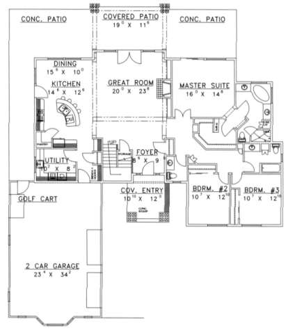 Main Floor for House Plan #039-00355