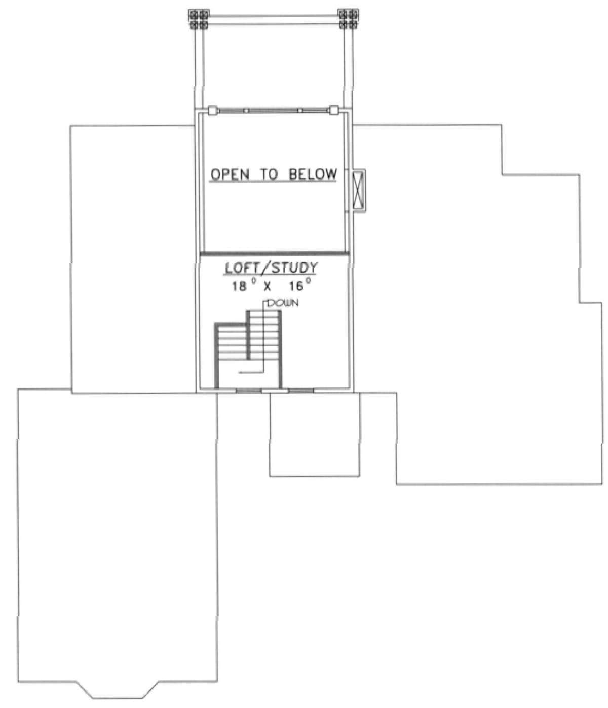 Loft Floor for House Plan #039-00355