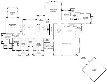 Floorplan 1 for House Plan #9940-00015
