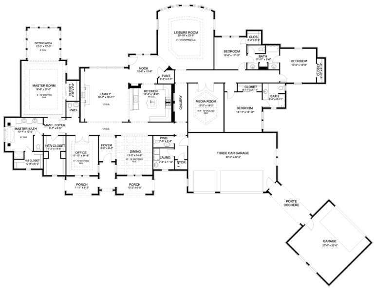 House Plan House Plan #16961 Drawing 1