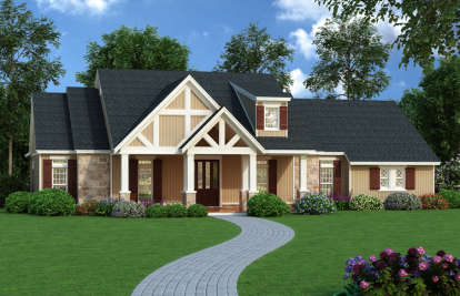 Craftsman House Plan #048-00241 Elevation Photo