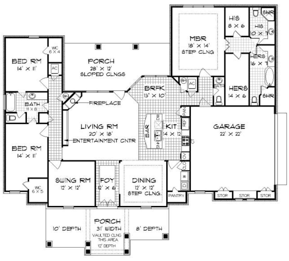 Main Floor for House Plan #048-00242