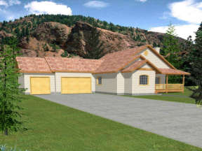 Ranch House Plan #039-00356 Elevation Photo