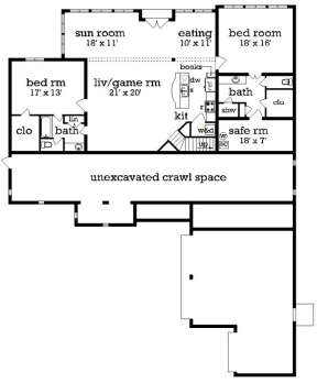 Basement Floor Plan for House Plan #048-00243