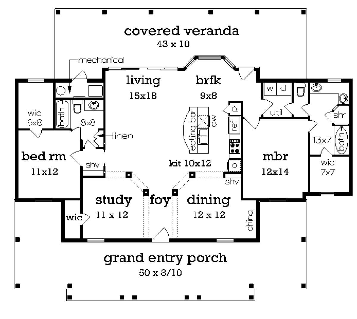 Main Floor for House Plan #048-00247