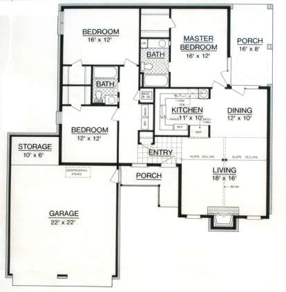 Floorplan 1 for House Plan #048-00248