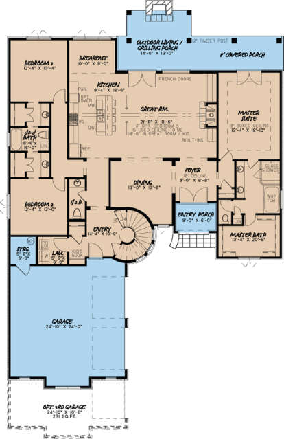 Floorplan 1 for House Plan #8318-00001