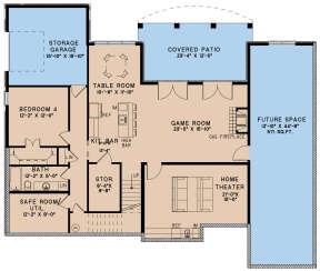 Basement Floor Plan for House Plan #8318-00003
