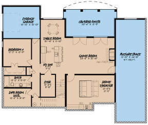Basement Floor Plan for House Plan #8318-00003
