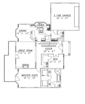 First Floor for House Plan #039-00357