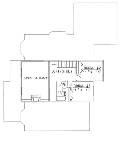 Second Floor for House Plan #039-00357