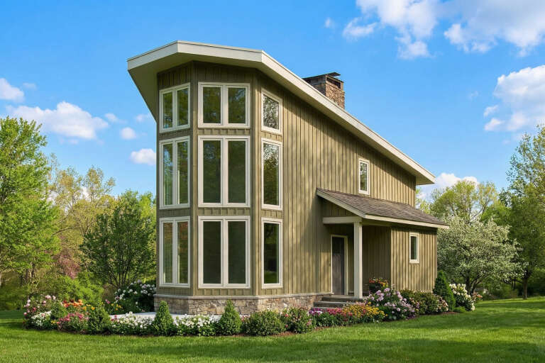 House Plan House Plan #16981 Angled Front Elevation