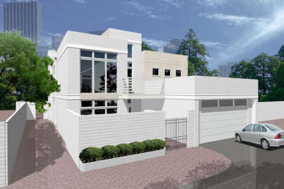 Modern House Plan #5445-00233 Elevation Photo