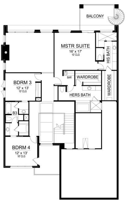 Floorplan 2 for House Plan #5445-00233