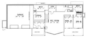 Basement Floor for House Plan #039-00358