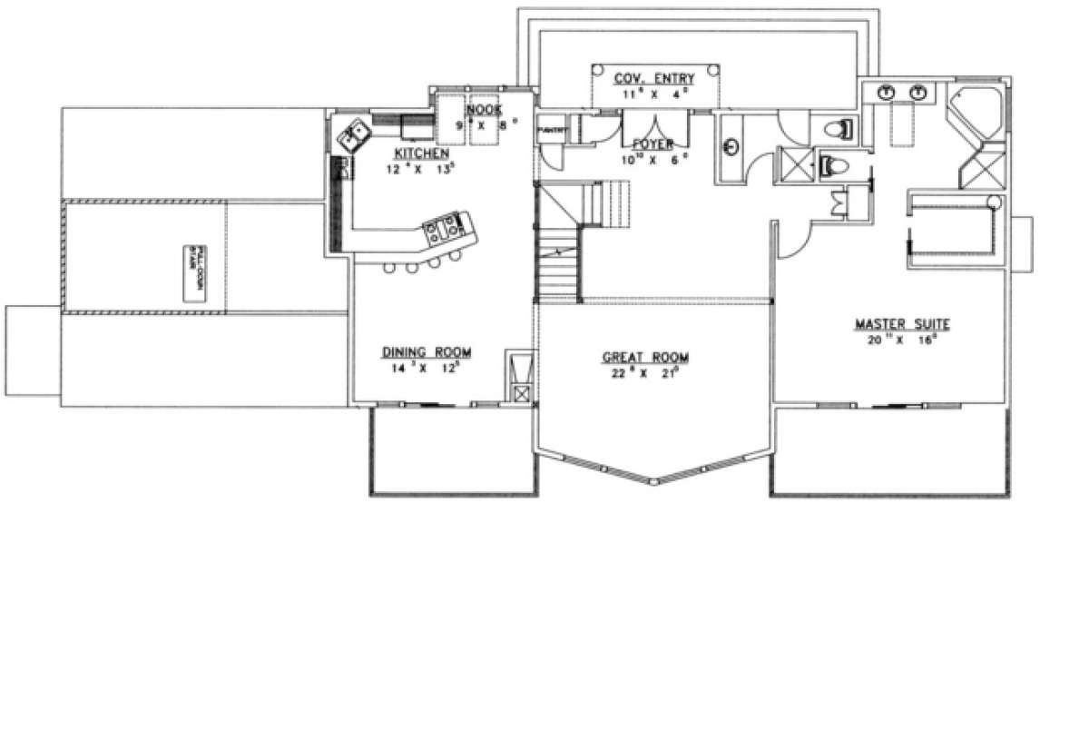 Main Floor for House Plan #039-00358