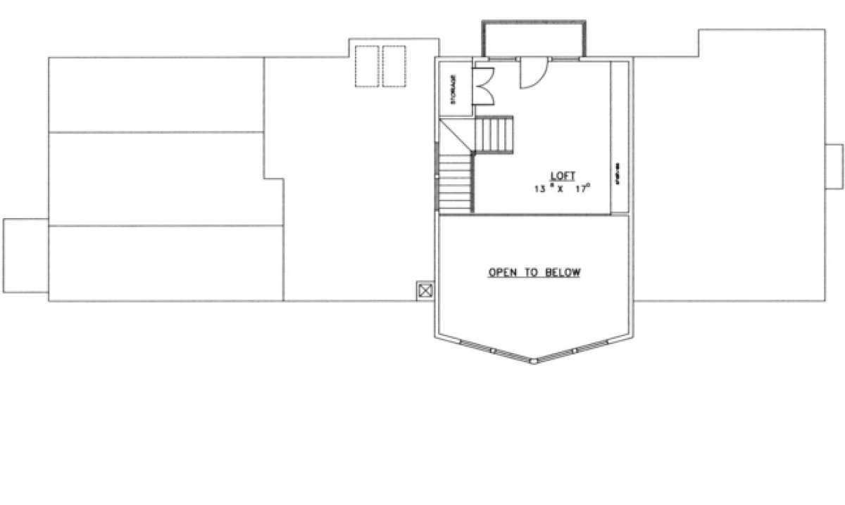 Loft Floor for House Plan #039-00358