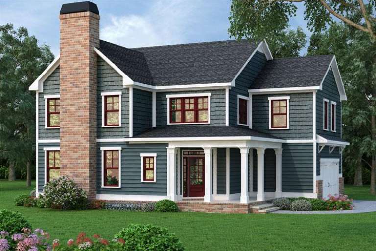 Country House Plan #009-00247 Elevation Photo