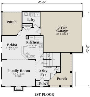 Main Floor for House Plan #009-00247