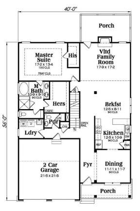 Main Floor for House Plan #009-00250