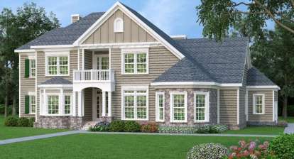 European House Plan #009-00254 Elevation Photo