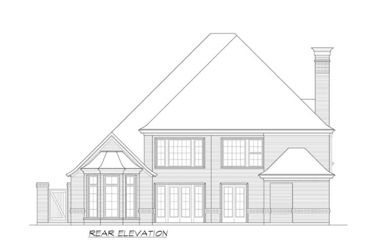 Luxury House Plan #5445-00237 Elevation Photo