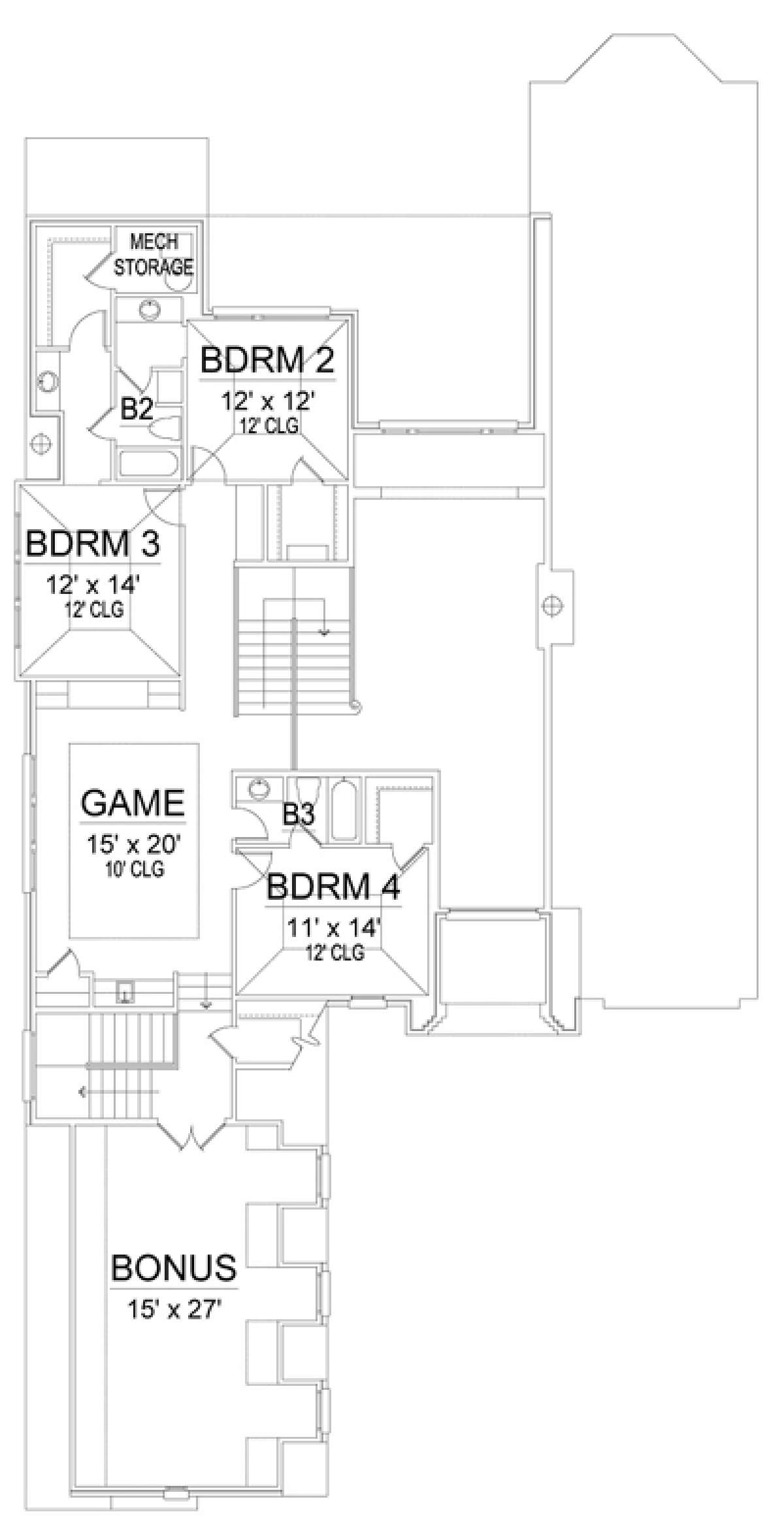 Floorplan 2 for House Plan #5445-00237