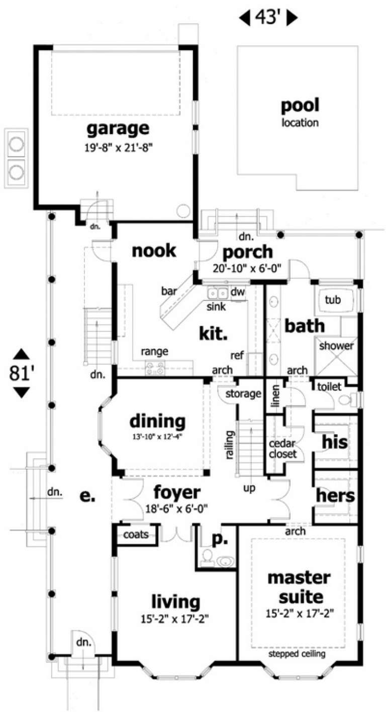 House Plan House Plan #170 Drawing 1
