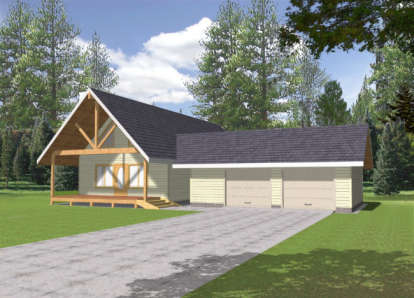Vacation House Plan #039-00359 Elevation Photo
