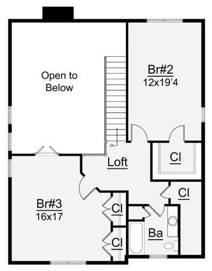 Floorplan 2 for House Plan #650-00001