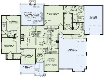 Main Floor for House Plan #110-01028
