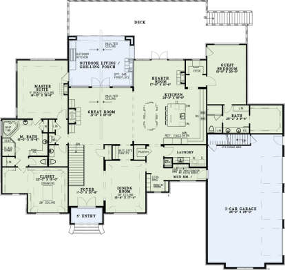 Floorplan 1 for House Plan #110-01030
