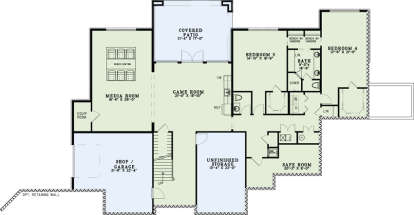 Basement Floor Plan  for House Plan #110-01030