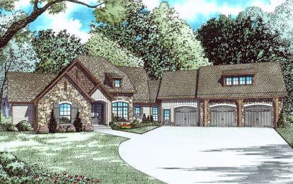 Lake Front House Plan #110-01031 Elevation Photo