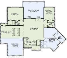 Basement Floor Plan  for House Plan #110-01031