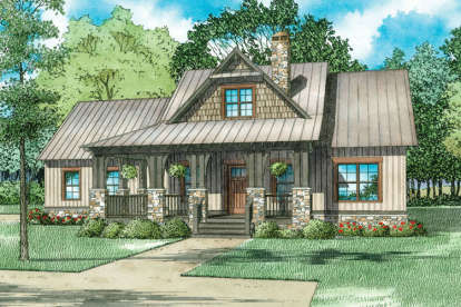 Vacation House Plan #110-01033 Elevation Photo