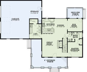 Main Floor Plan for House Plan #110-01033